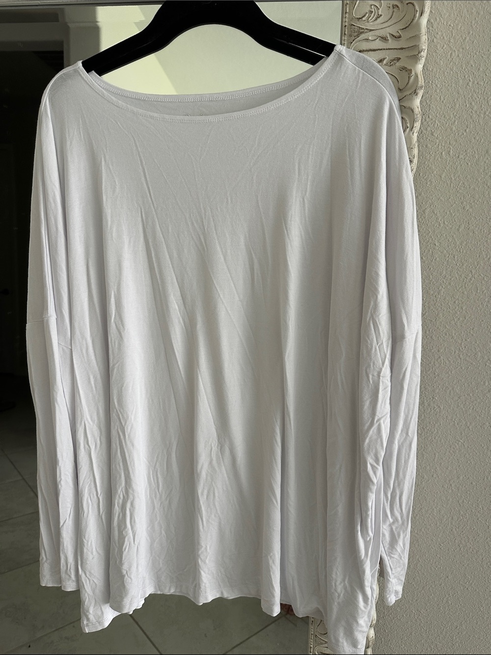 Quince Maternity Bamboo Jersey Long Sleeve Boxy Tee